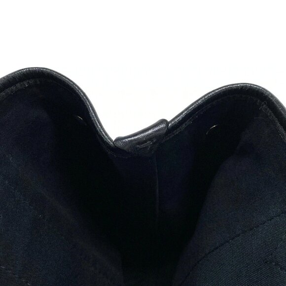 Auth BALENCIAGA Navy Cabas S 339933 Cream Black Canvas Leather Tote Bag - Picture 15 of 16